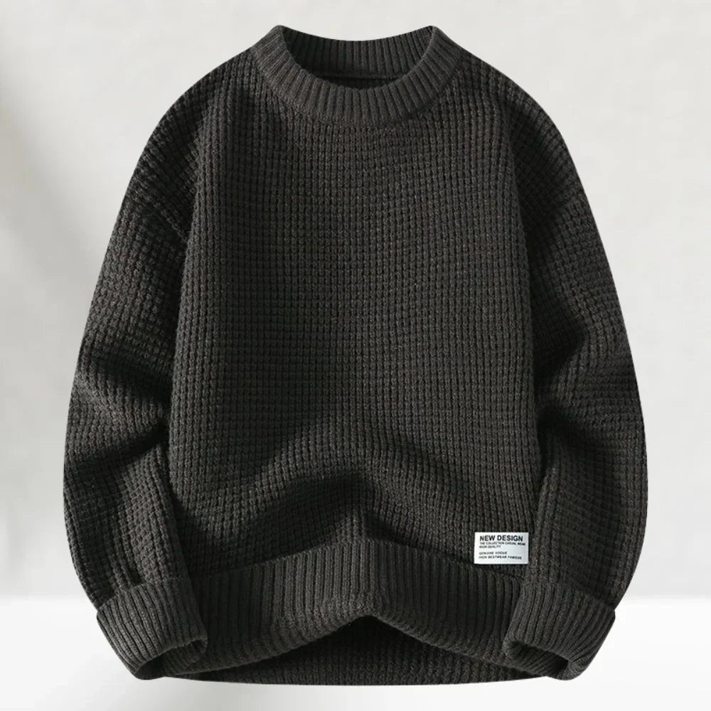 RIBBED CREW NECK JUMPER FOR MEN