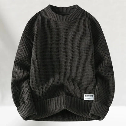 RIBBED CREW NECK JUMPER FOR MEN
