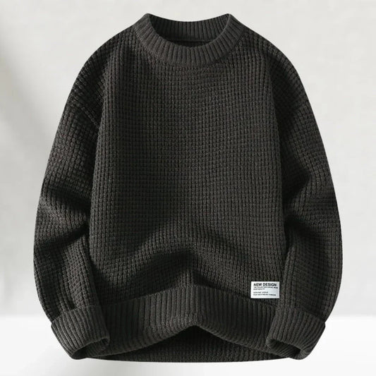 RIBBED CREW NECK JUMPER FOR MEN