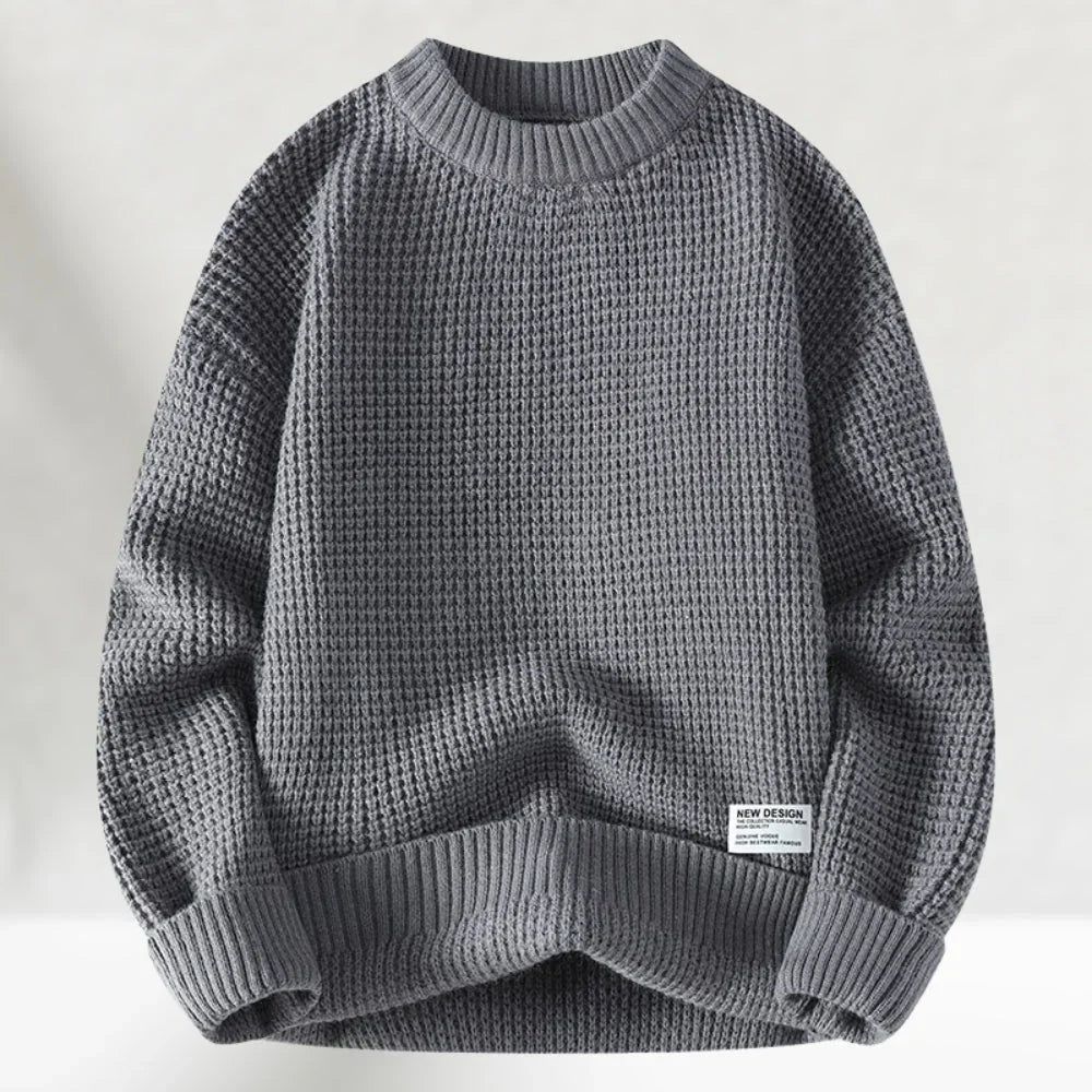 RIBBED CREW NECK JUMPER FOR MEN