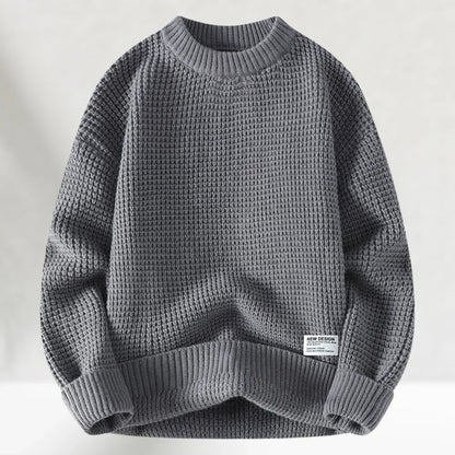 RIBBED CREW NECK JUMPER FOR MEN