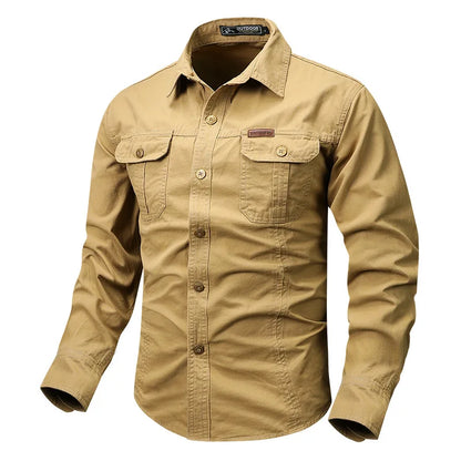 BUTTON-FRONT CHEST-POCKET SHIRT FOR MEN