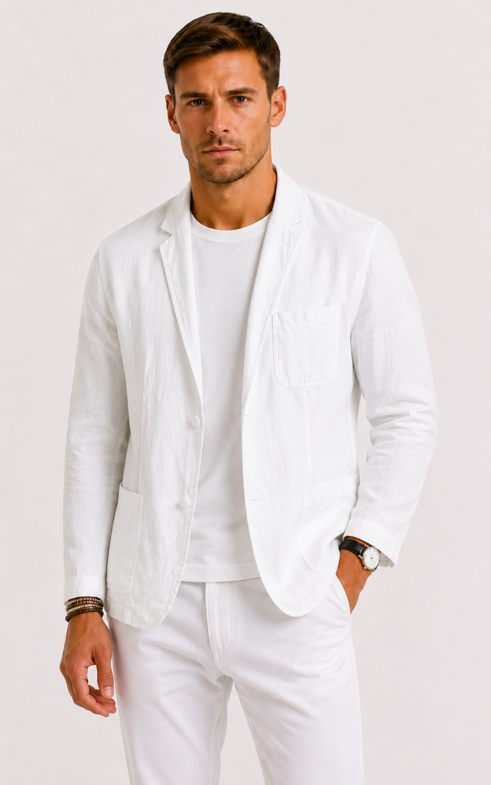 LINEN-BLEND SUMMER BLAZER FOR MEN