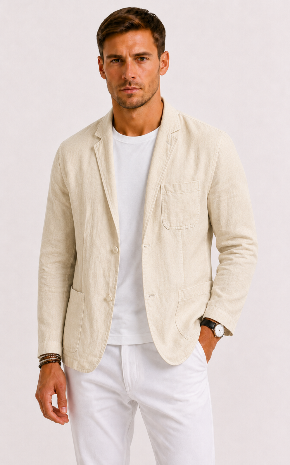 LINEN-BLEND SUMMER BLAZER FOR MEN