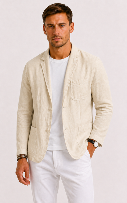 LINEN-BLEND SUMMER BLAZER FOR MEN