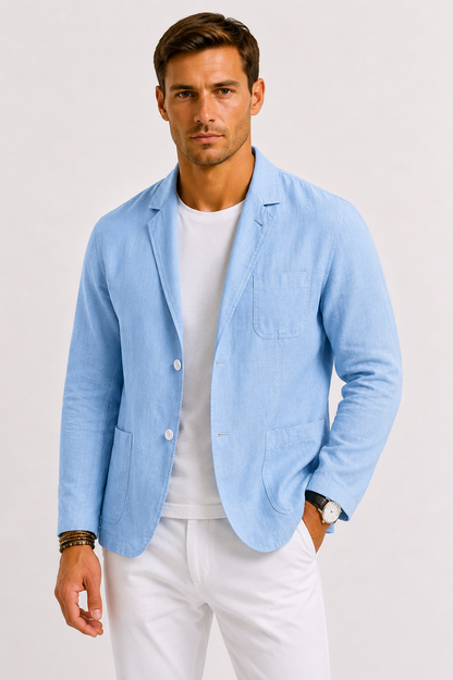 LINEN-BLEND SUMMER BLAZER FOR MEN