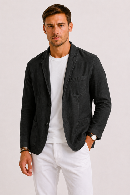 LINEN-BLEND SUMMER BLAZER FOR MEN