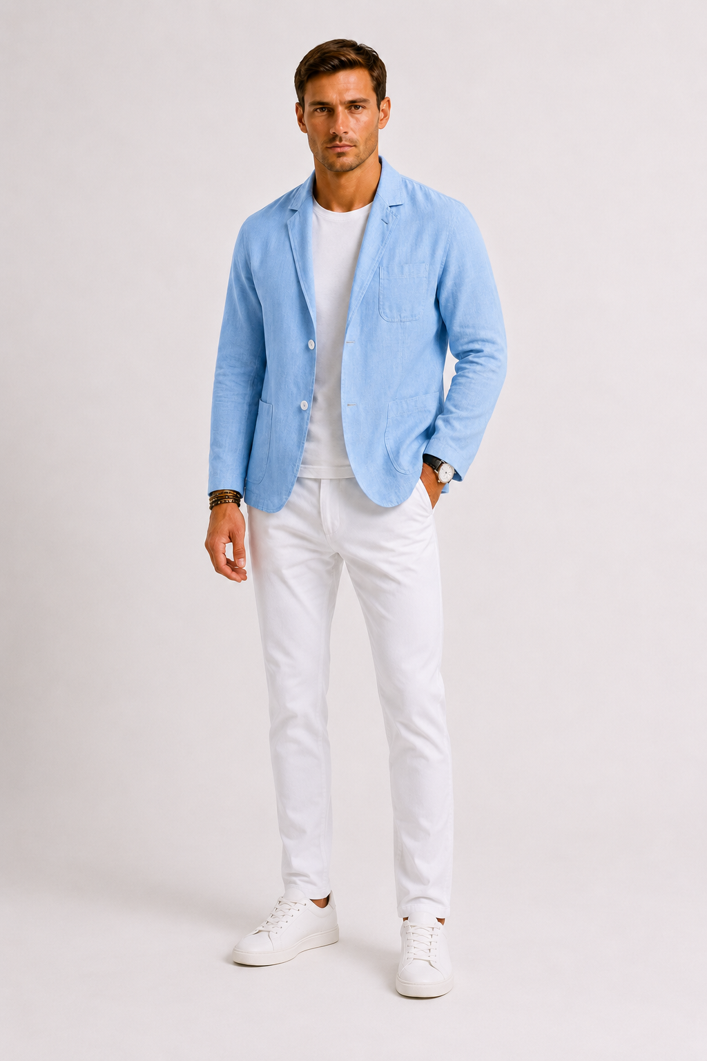 LINEN-BLEND SUMMER BLAZER FOR MEN