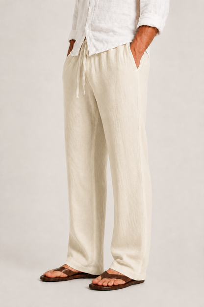 LINEN-COTTON TROUSERS FOR MEN