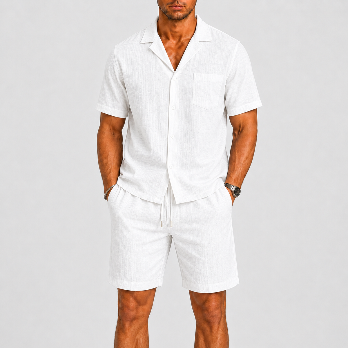MEN’S SUMMER SET WITH SHORTS AND SHIRT