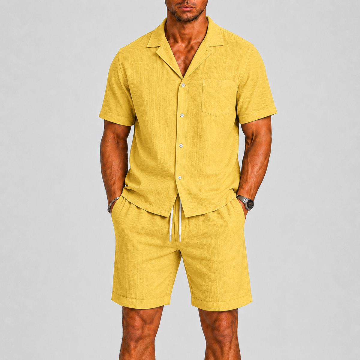 MEN’S SUMMER SET WITH SHORTS AND SHIRT