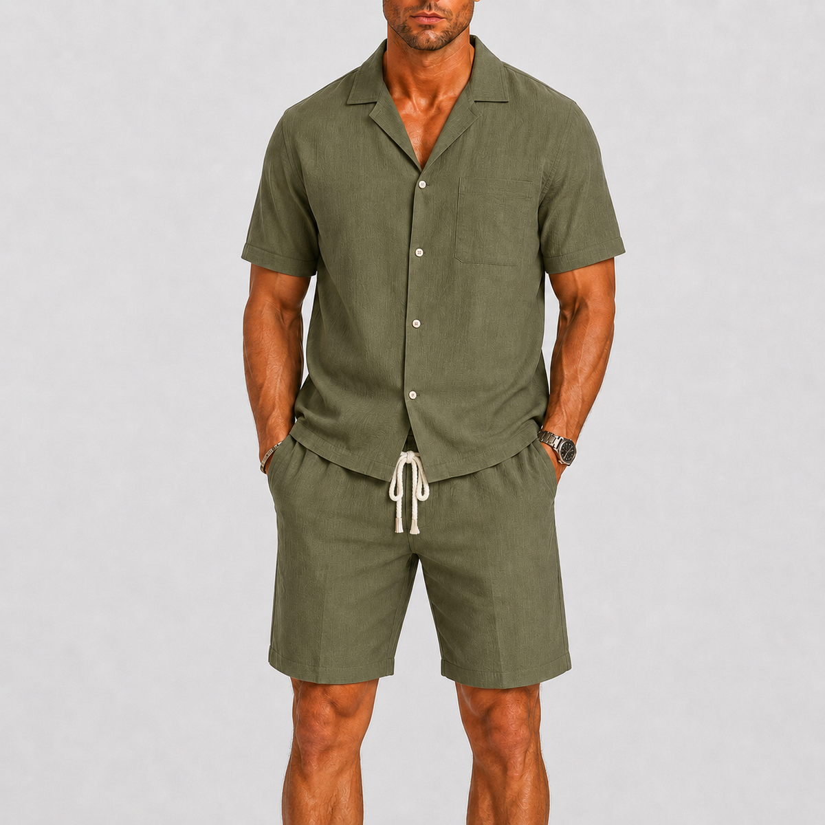 MEN’S SUMMER SET WITH SHORTS AND SHIRT