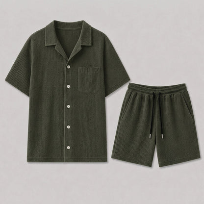 RIBBED CO-ORD SET FOR MEN
