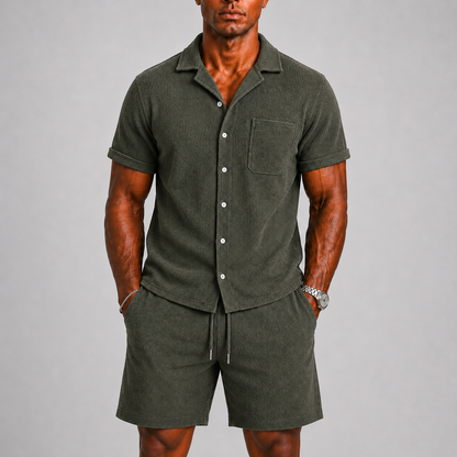 RIBBED CO-ORD SET FOR MEN