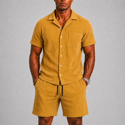 RIBBED CO-ORD SET FOR MEN