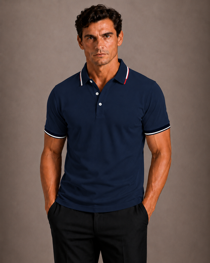 CONTRAST POLO FOR MEN