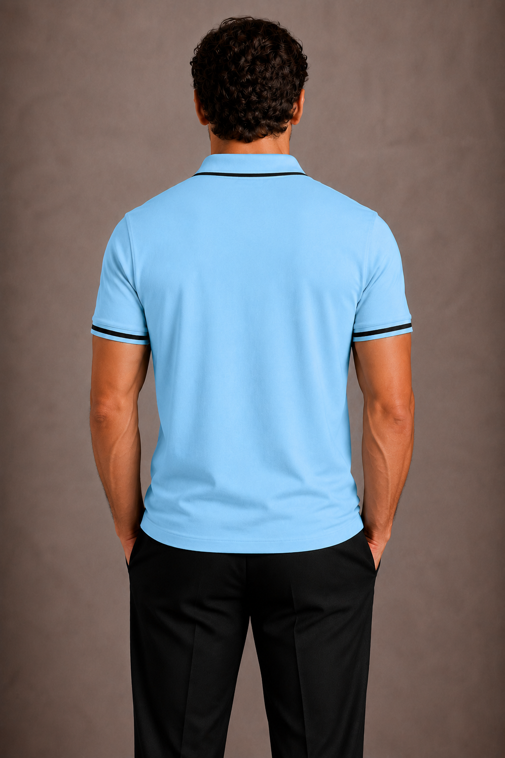 CONTRAST POLO FOR MEN