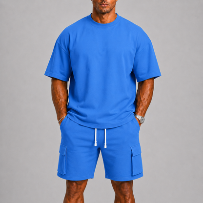 T-Shirt And Cargo Shorts Set For Men