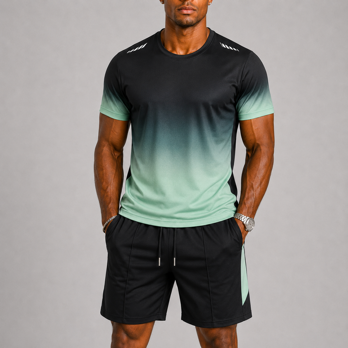 T-Shirt And Shorts Sports Set For Men