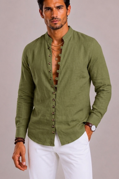 Stand Collar Shirt For Men
