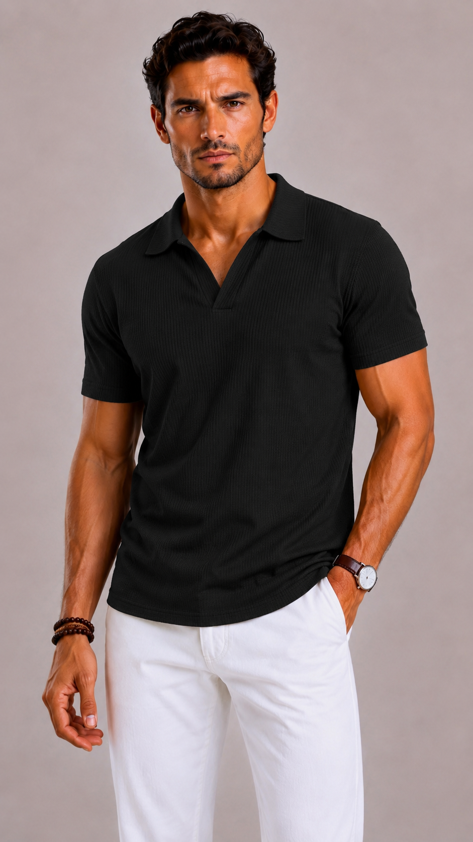 Textured Polo Shirt For Men
