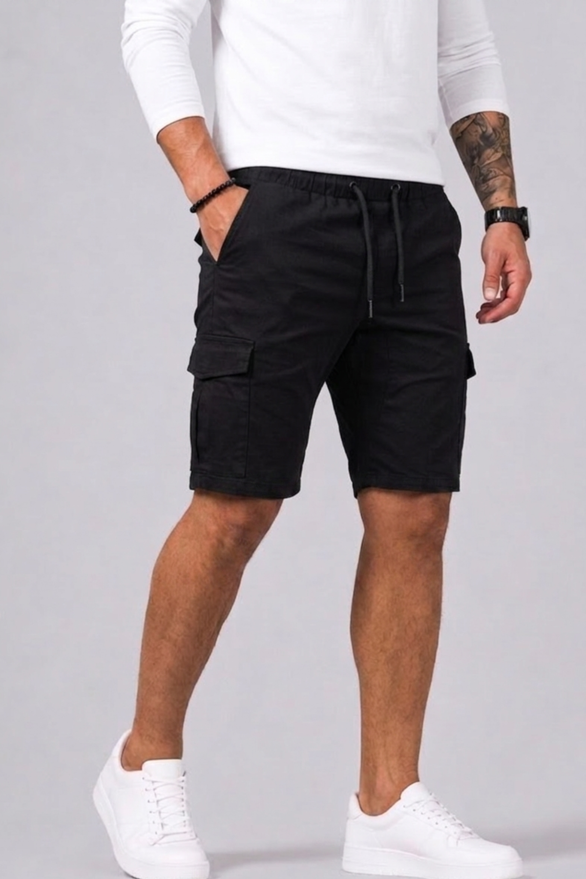Straight Cargo Shorts For Men