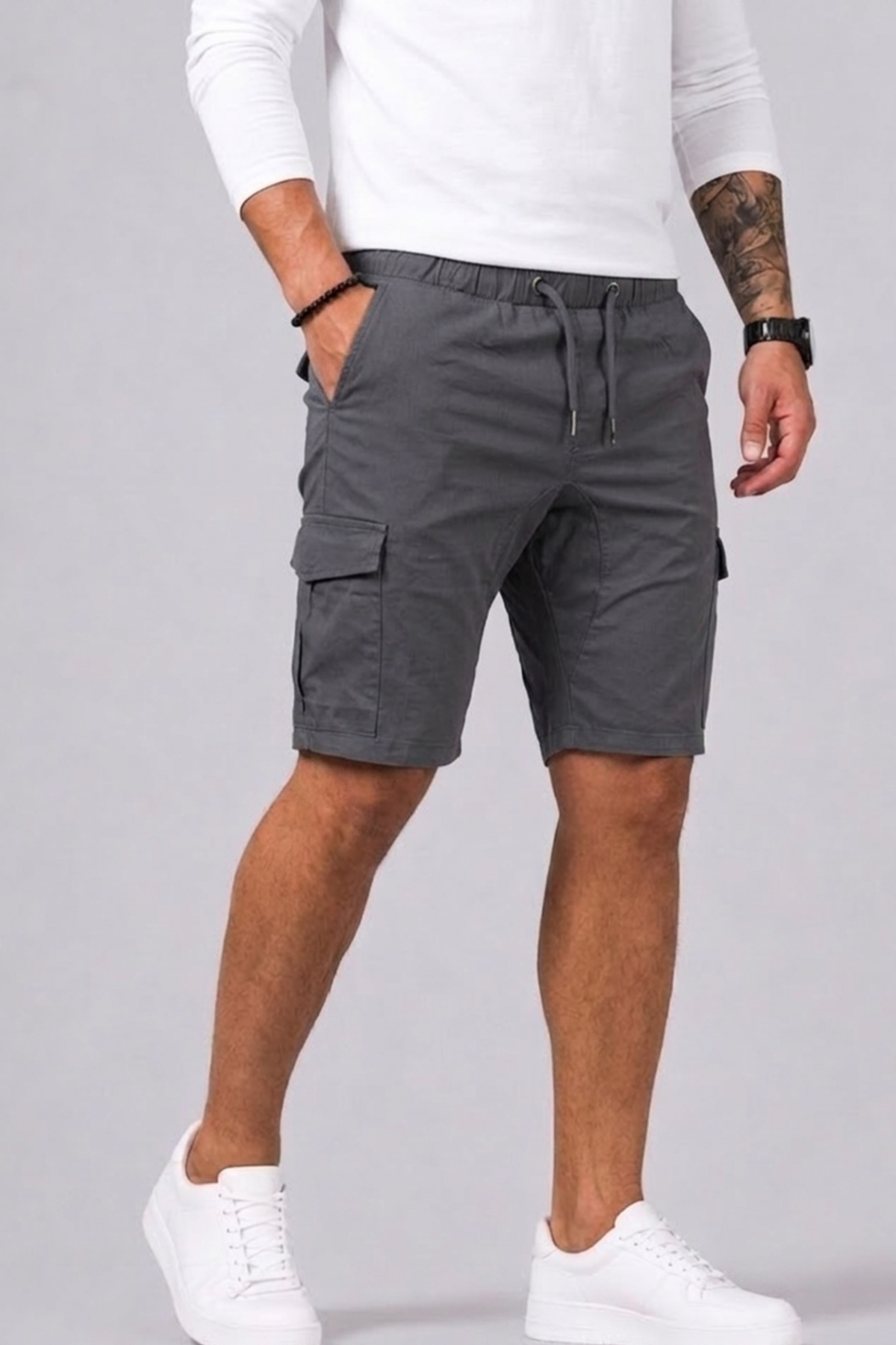 Straight Cargo Shorts For Men