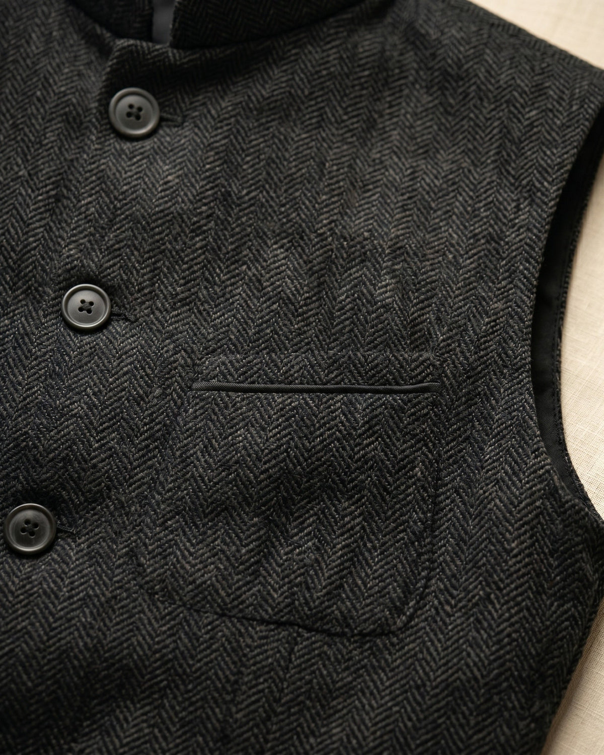Mandarin Collar Waistcoat For Men