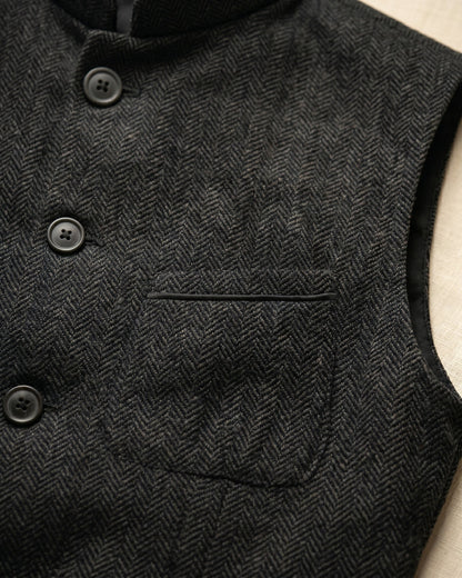 Mandarin Collar Waistcoat For Men