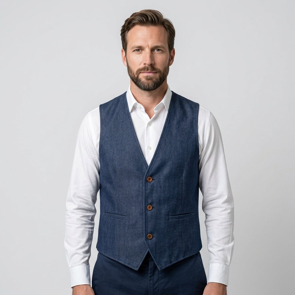 V Neck Waistcoat For Men