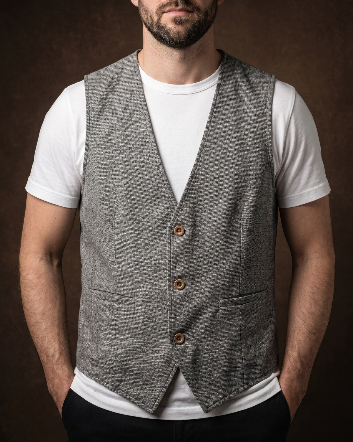 V Neck Waistcoat For Men