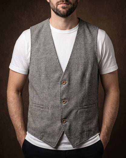 V Neck Waistcoat For Men