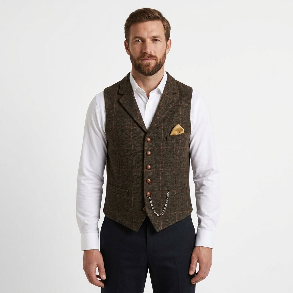 Tweed Waistcoat For Men