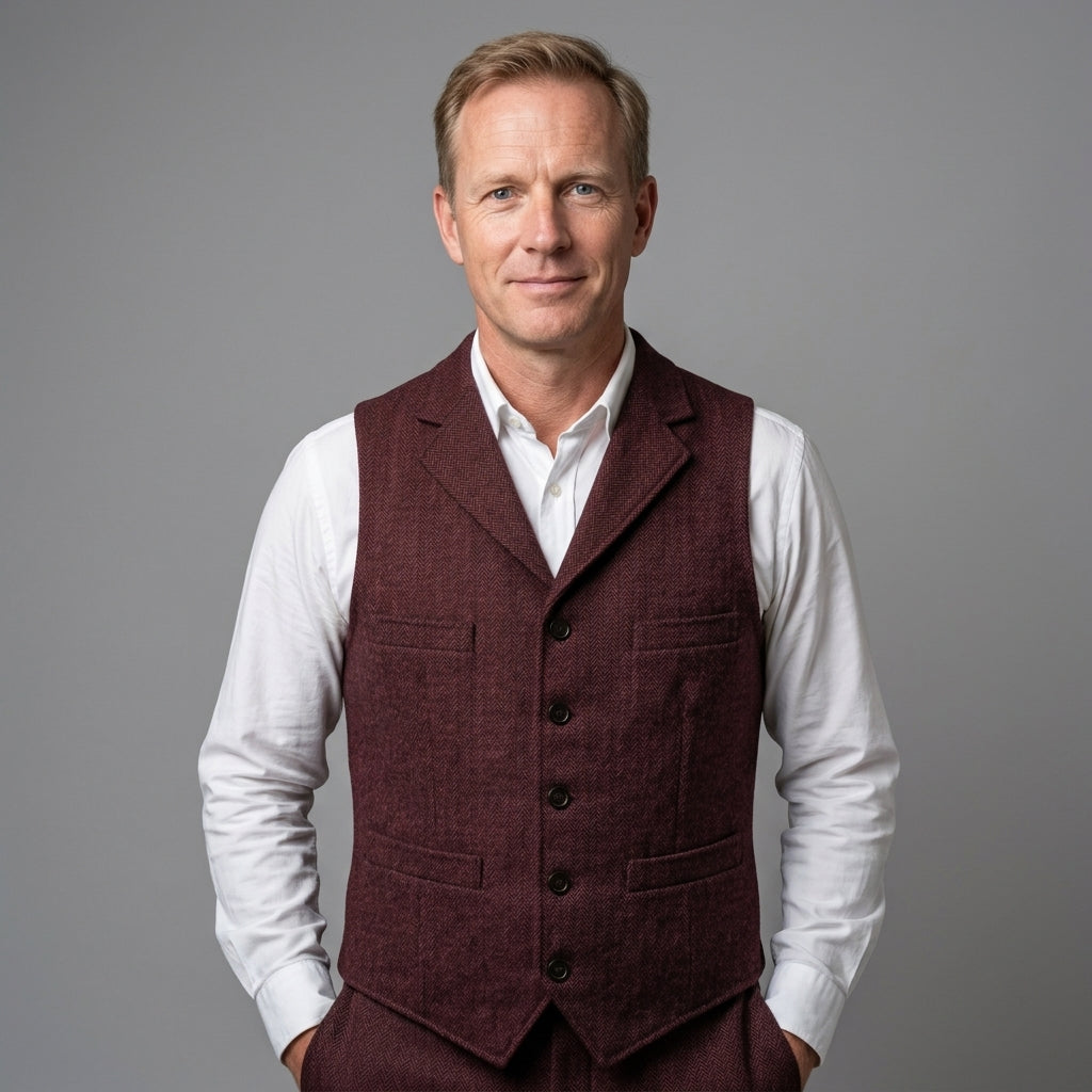 Herringbone Utility Jacket For Men