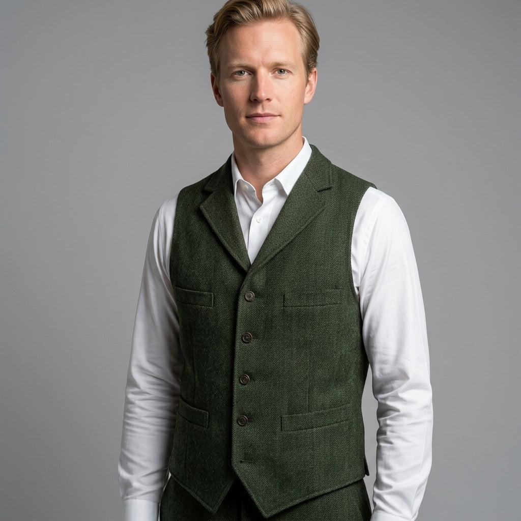 Herringbone Utility Jacket For Men