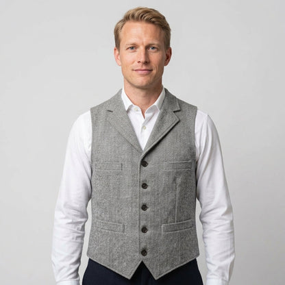 Herringbone Utility Jacket For Men