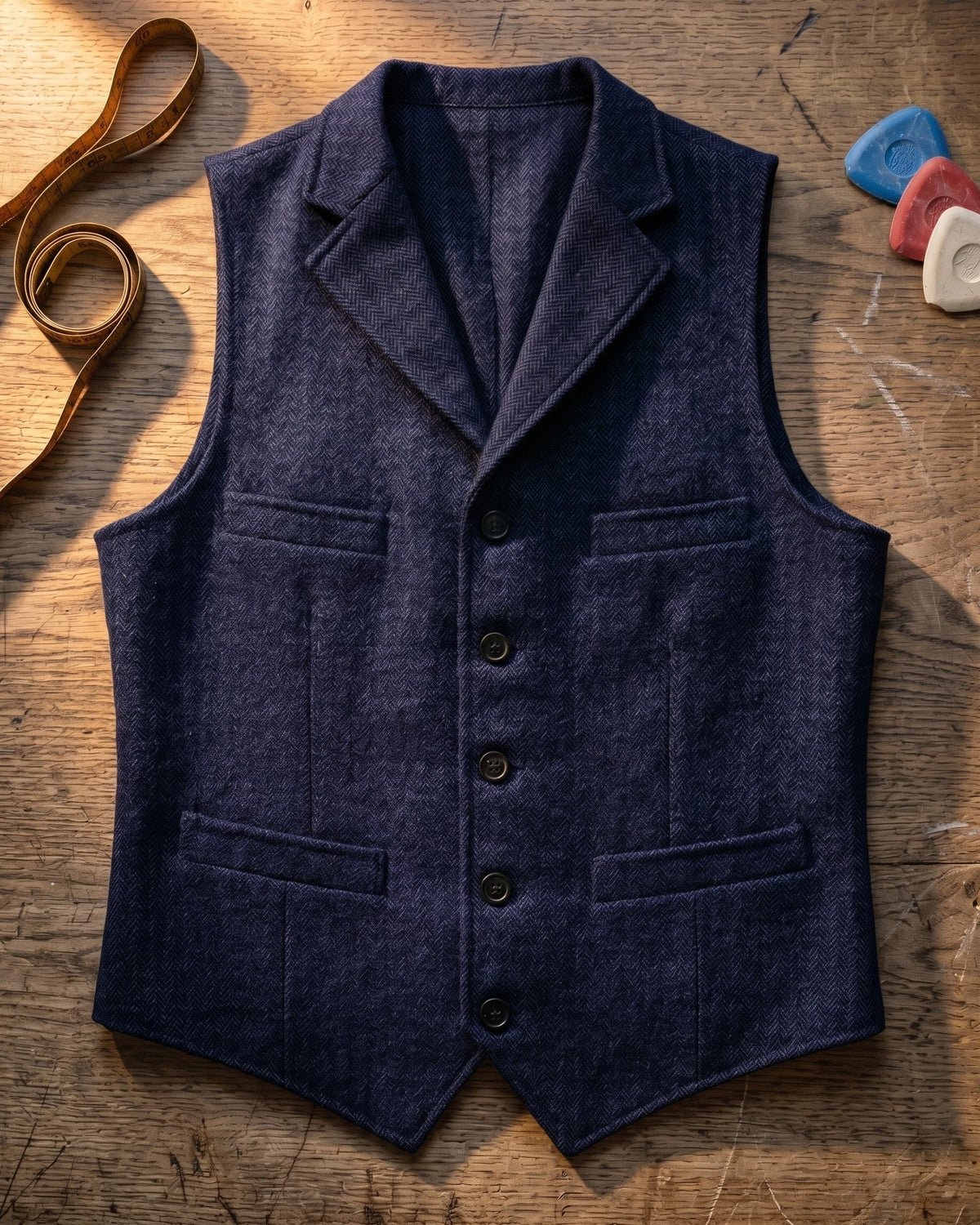 Herringbone Utility Jacket For Men