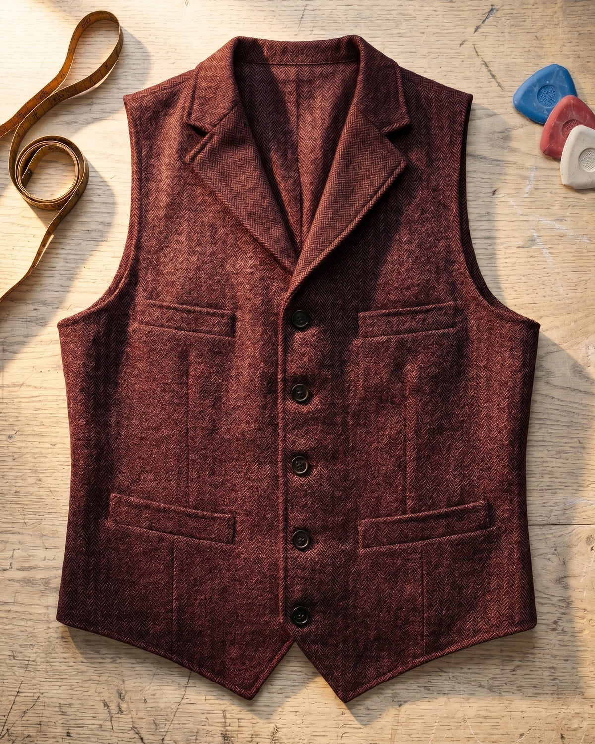 Herringbone Utility Jacket For Men