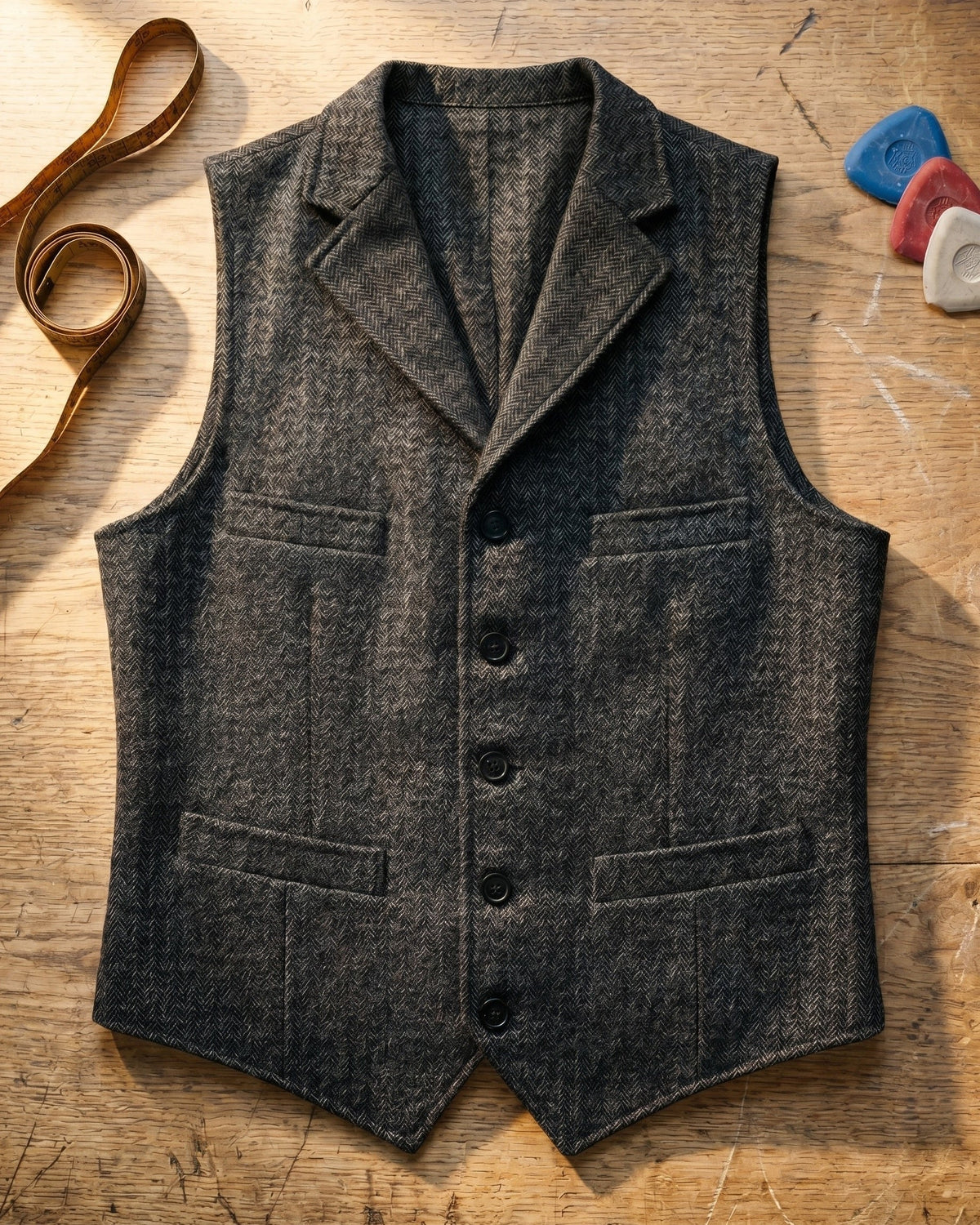 Herringbone Utility Jacket For Men