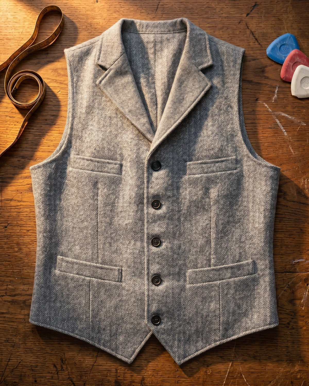 Herringbone Utility Jacket For Men