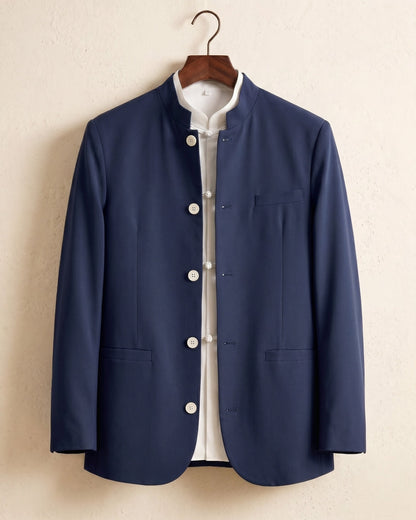 Mandarin Collar Waistcoat For Men
