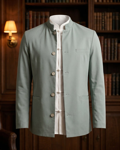 Mandarin Collar Waistcoat For Men