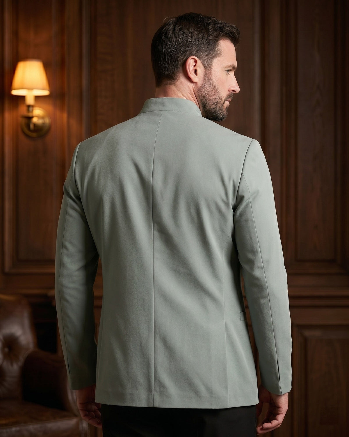 Mandarin Collar Waistcoat For Men