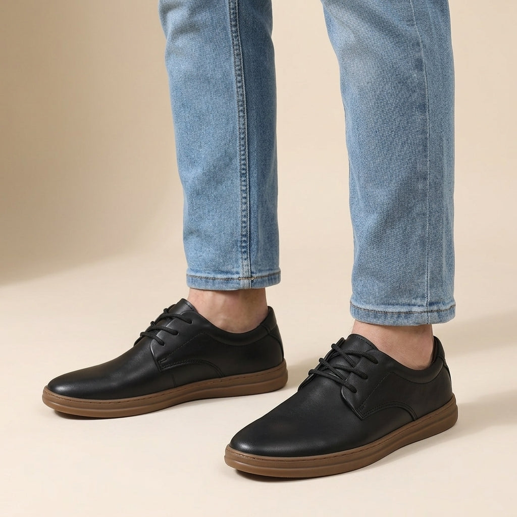 Leather Lace Up Shoes For Men