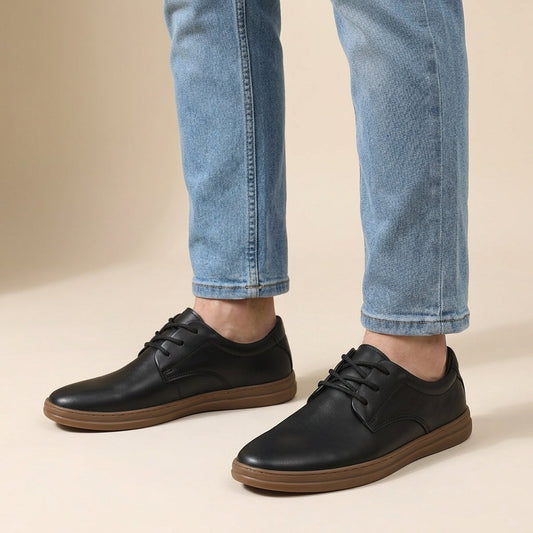 Leather Lace Up Shoes For Men