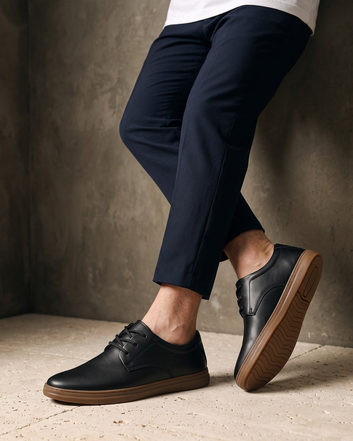 Leather Lace Up Shoes For Men