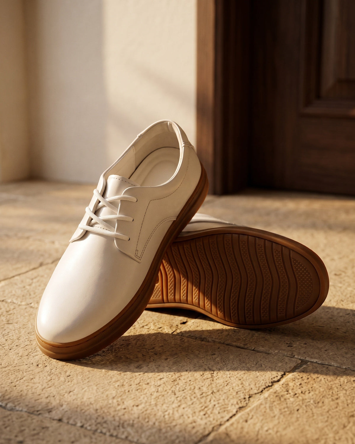 Leather Lace Up Shoes For Men