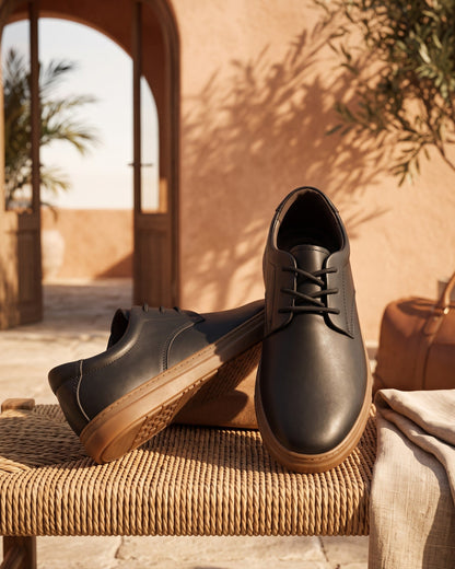 Leather Lace Up Shoes For Men
