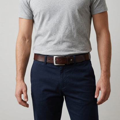 Classic Leather Pin Buckle Belt For Men