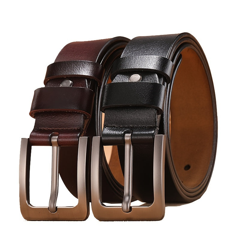 Classic Leather Pin Buckle Belt For Men
